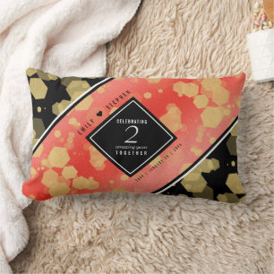 Almofada Lombar Aniversário de Casamento de Garnet do segundo Eleg