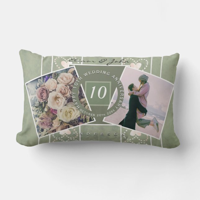 Almofada Lombar Aniversário Personalizado 2 Fotos+   ModelosTela I (Frente)