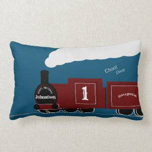 Almofada Lombar Aniversário personalizado do trem do vapor