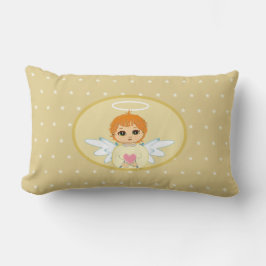Almofada Lombar Anjo Pequeno Fofo Moderno em Dourado