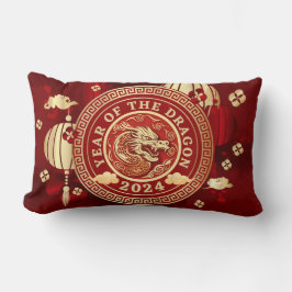 Almofada Lombar Ano do Dragão 2024 | Símbolo Zodiac Chinês