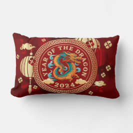 Almofada Lombar Ano do Dragão 2024 | Símbolo Zodiac Chinês