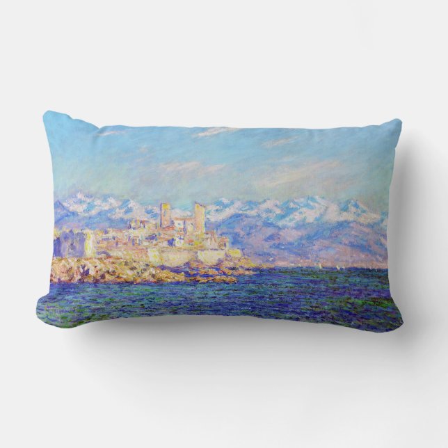 Almofada Lombar Antibes, efeito da tarde, Claude Monet 1888 legal, (Frente)