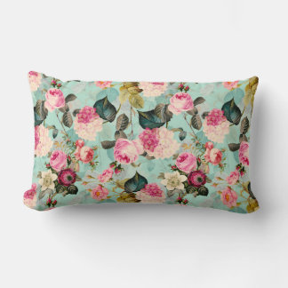 Almofada Lombar Antiquado Rosa Nostálgico Redouté Mint