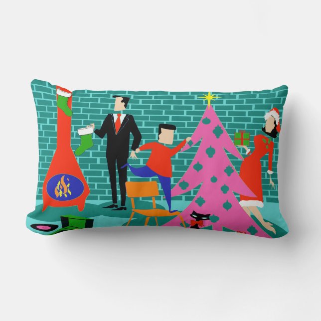 Almofada Lombar Aparamento retro o travesseiro lombar da árvore de (Frente)