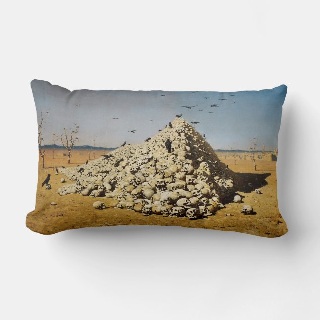 Almofada Lombar Apoteose da Guerra (morte e destruição) (crânios) (Frente)