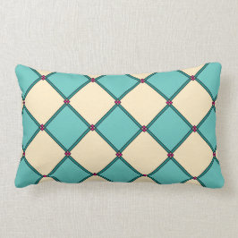 Almofada Lombar Aqua Teal Art Deco Style Lumbar Travesseiro