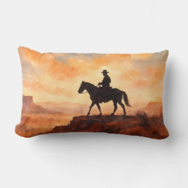 Almofada Lombar Aquarela Cavaleiro Solitário - Decoração Artística