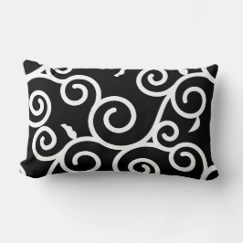 Almofada Lombar Arabesque [black] - Japanese Traditional Pattern