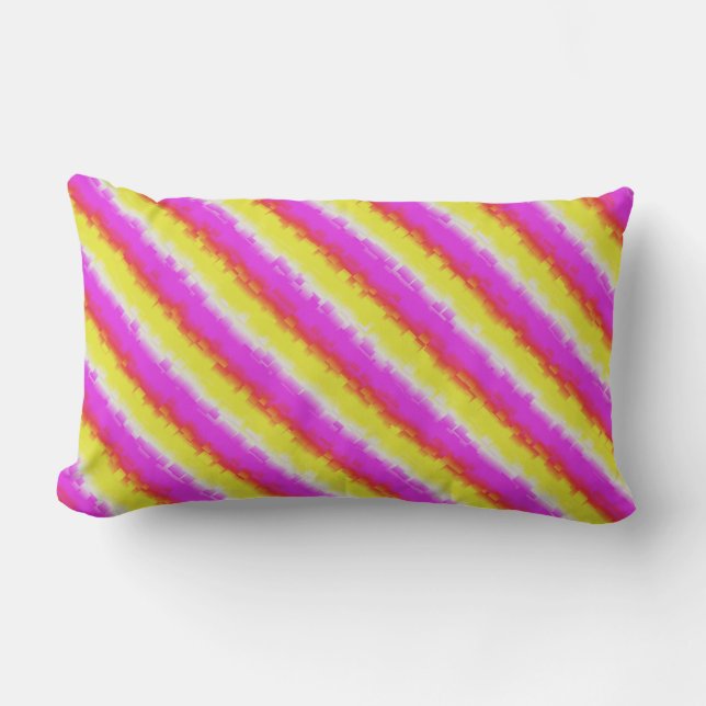 Almofada Lombar Ardeco-Arco-Íris, Cor-de-rosa Amarelo (Frente)