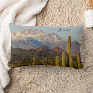 Almofada Lombar Arizona Deserto Saguaro Cactos Snowy Mountain