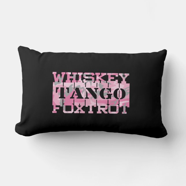 Almofada Lombar Armário Whiskey Tango Foxtrot Pink Camo (Frente)