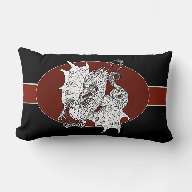 Almofada Lombar Art Nouveau Dragon (Frente)