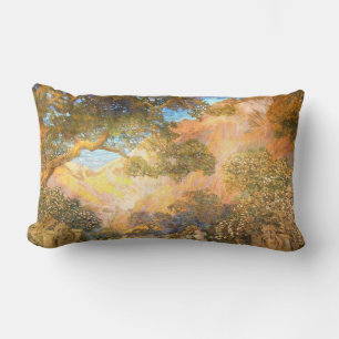 Almofada Lombar Art Nouveau Dream Garden por Maxfield Parrish