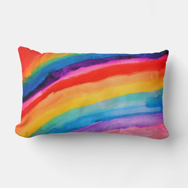 Almofada Lombar Arte arco-íris (Frente)