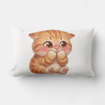 Arte de Parede em Tela de Gatinho Laranja Tímido e