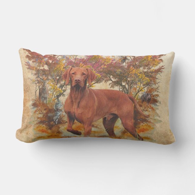 Almofada Lombar arte do Vizsla Húngaro (Frente)