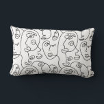 Almofada Lombar Arte em linha abstrato, Desenho em frente a Abstra<br><div class="desc">Abstrato geométrica, pastel moderno mínimo</div>