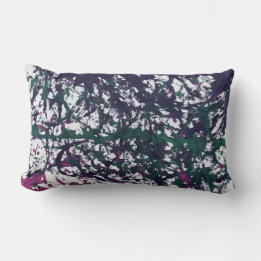 Almofada Lombar Arte em mármore Roxo, Verde, Rosa
