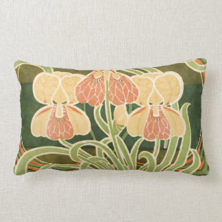 Almofada Lombar Arte floral Curvy Nouveau do vintage