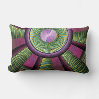 Almofada Lombar Arte Fractal Decorativa Moderna Arredondada E Colo