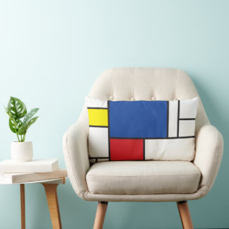 Almofada Lombar Arte Moderna De Stijl Geométrica Minimalista Mondr