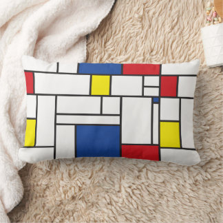 Almofada Lombar Arte Moderna De Stijl Geométrica Minimalista Mondr