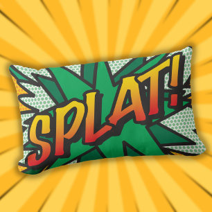 Almofada Lombar Arte Pop de Quadrinhos Retrô Divertida SPLAT