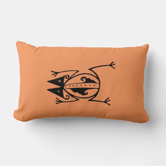 Almofada Lombar Arte tribal sapo antiga (Frente)