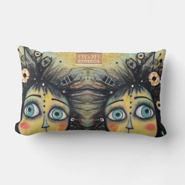 Almofada Lombar ArtLady 12 Encantada e aflita (Frente)