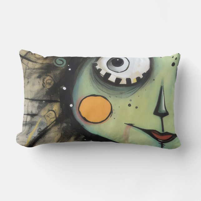 Almofada Lombar ArtLady 13 Encantada e angustiada (Frente)