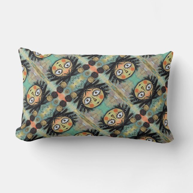 Almofada Lombar ArtLady 14 Encantada e angustiada (Frente)