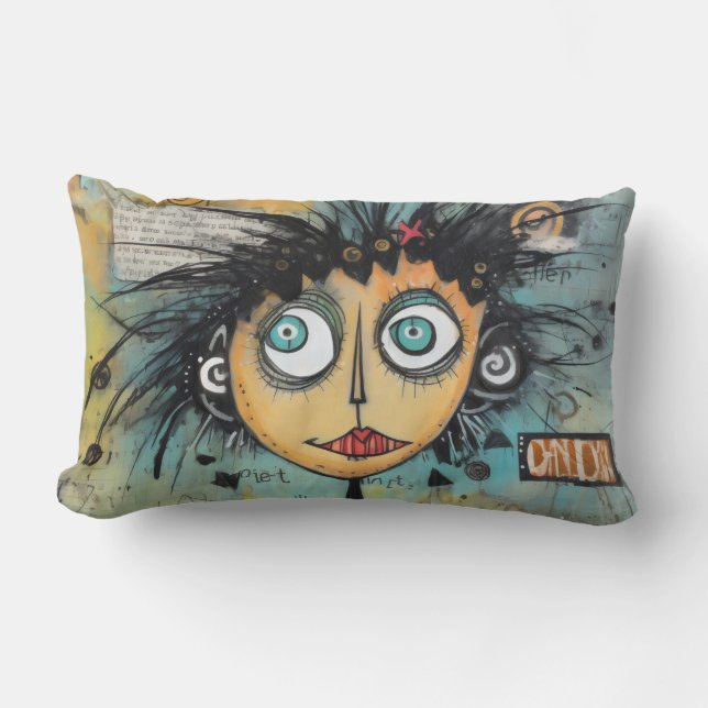 Almofada Lombar ArtLady 21 Encantada e angustiada (Frente)