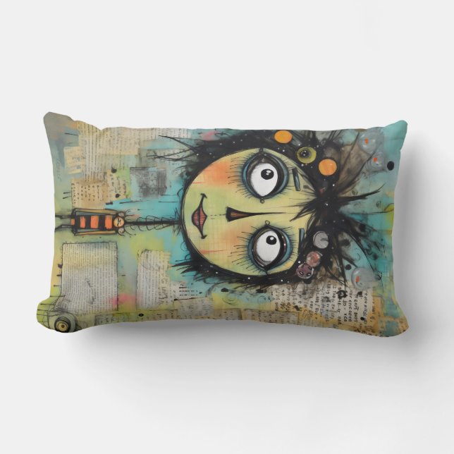 Almofada Lombar ArtLady 22 Encantada e aflita (Frente)