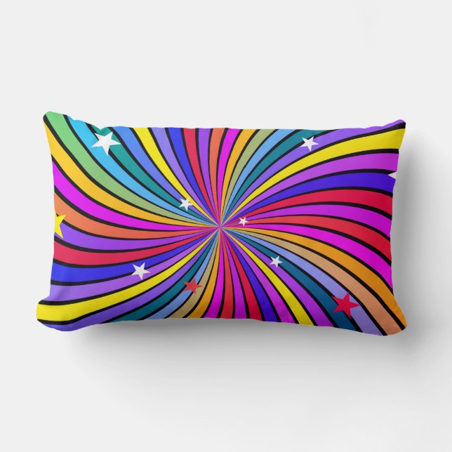 Almofada Lombar Artsy Colorful Spirals (Frente)