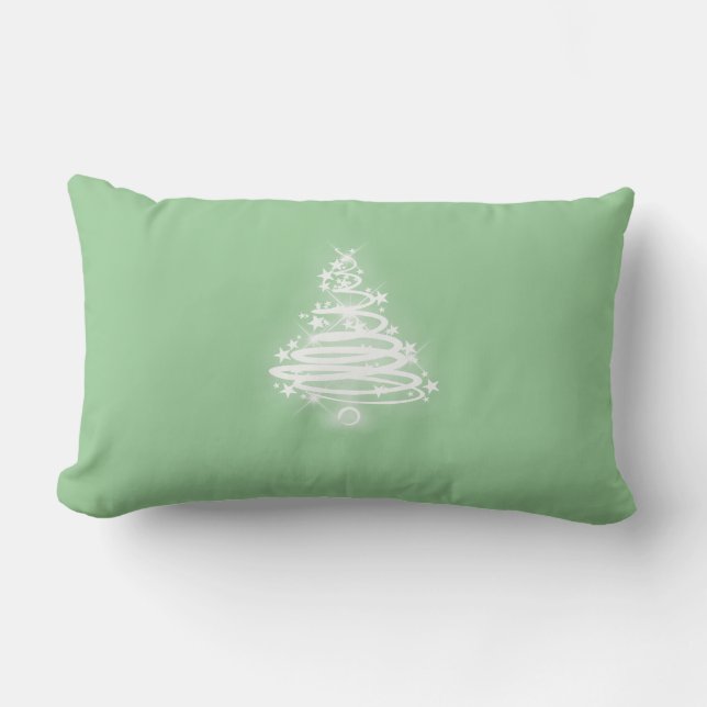 Almofada Lombar Árvore de Natal Zen Branca (Frente)