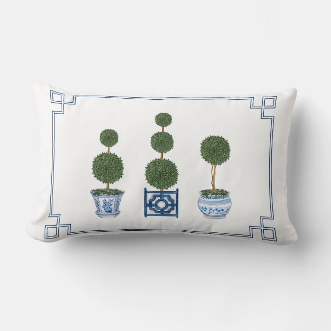 Almofada Lombar Árvore de Topiaria Chinesa com Laços  (Frente)