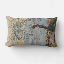 Almofada Lombar Árvore selvagem pelo lago (paisagem suíça)