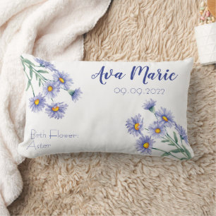 Almofada Lombar Aster Setembro Nascimento Mês Flor