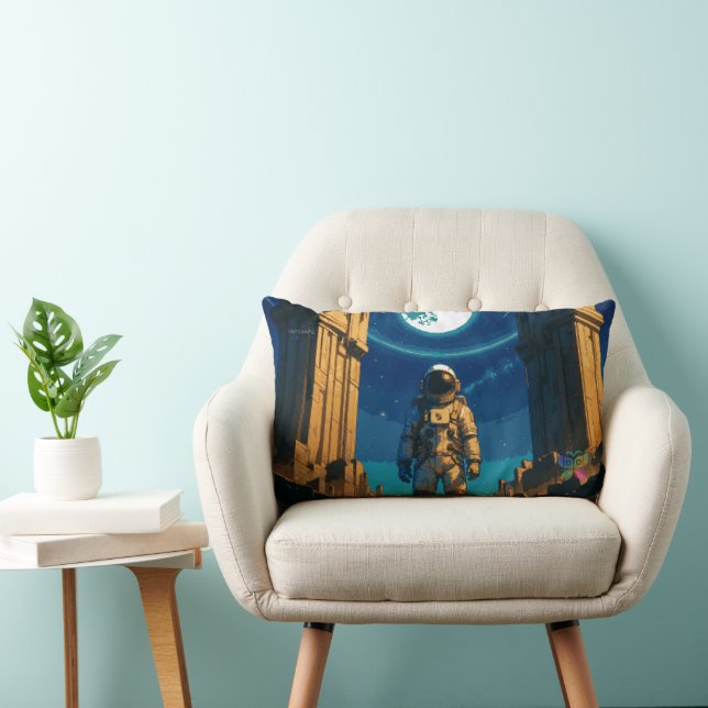 Almofada Lombar Astronauta Sob o Portão Celestial (Cadeira)