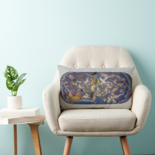 Almofada Lombar Astronomia Vintage Fresco Constelações Celestes