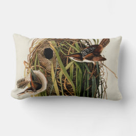 Almofada Lombar Audubon Marsh Wren Bird Art