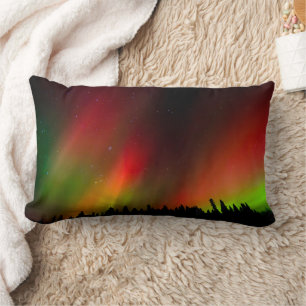 Almofada Lombar Aurora Boreal e árvores