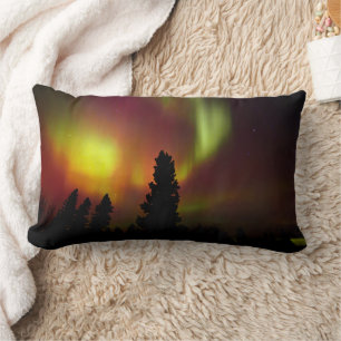 Almofada Lombar Aurora Boreal e Árvores