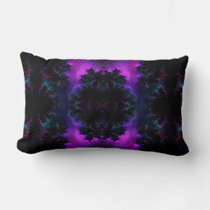 Almofada Lombar Aurora Borealis no Fractal da meia-noite