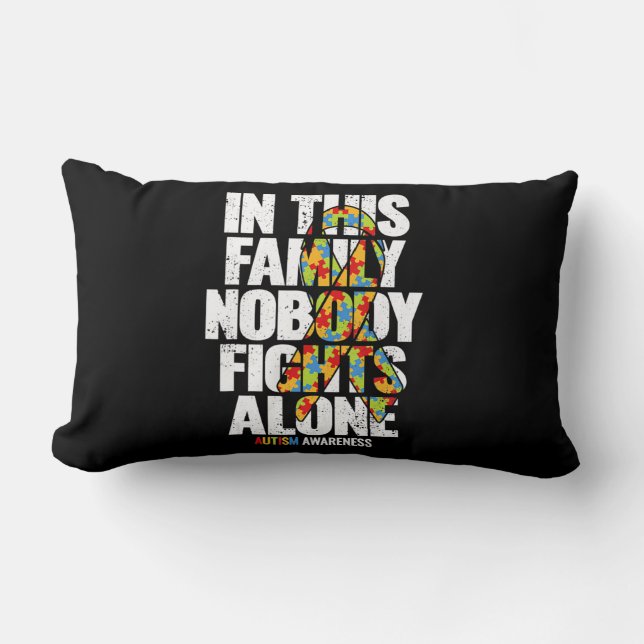 Almofada Lombar Autismo Sensibilização Camisa Suporte Família Mãe  (Frente)