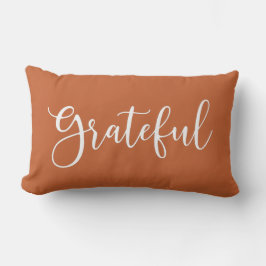 Almofada Lombar Autumn White Script Grateful