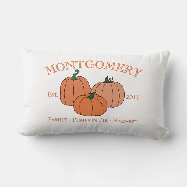 Almofada Lombar Autumn Year Established Family or Company (Verso)