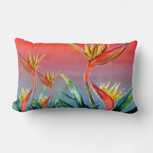 Almofada Lombar Ave do travesseiro lombar paraíso da arte (Frente)