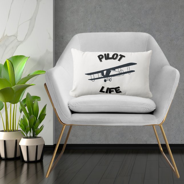 Almofada Lombar Aviador de aviação simples Legal de avião salva-vi (Criador carregado)